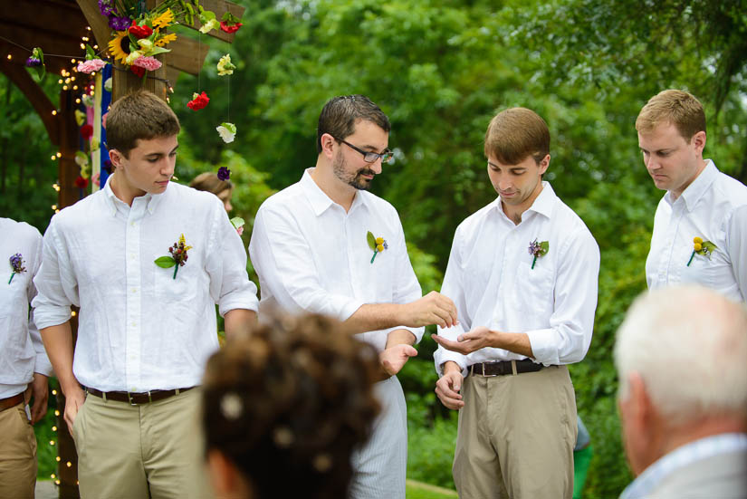 ring warming ceremony at the woodlands at algonkian wedding
