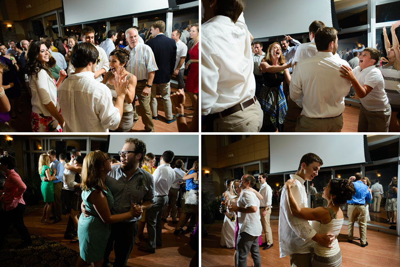 everybody dancing at the woodlands at algonkian wedding reception