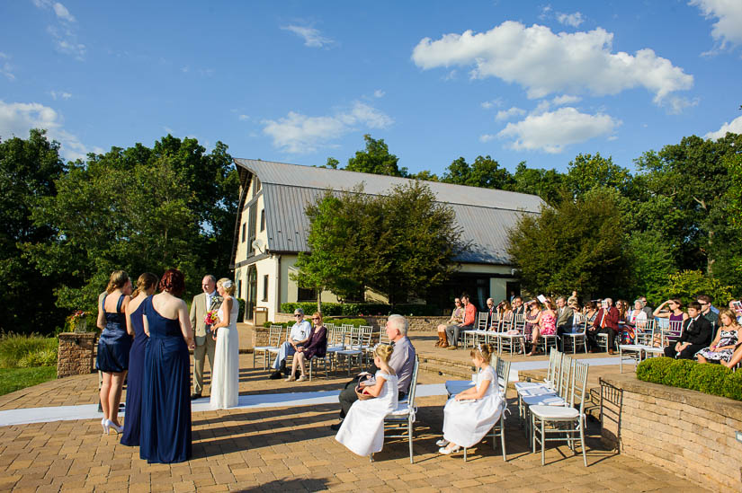 beautiful wedding ceremony at Sunset Crest Manor