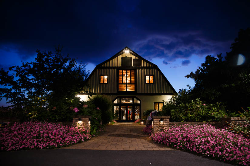 the reception area at Sunset Crest Manor wedding