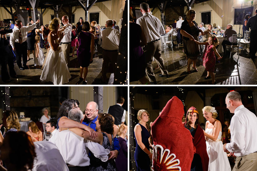 everybody dancing at Sunset Crest Manor wedding