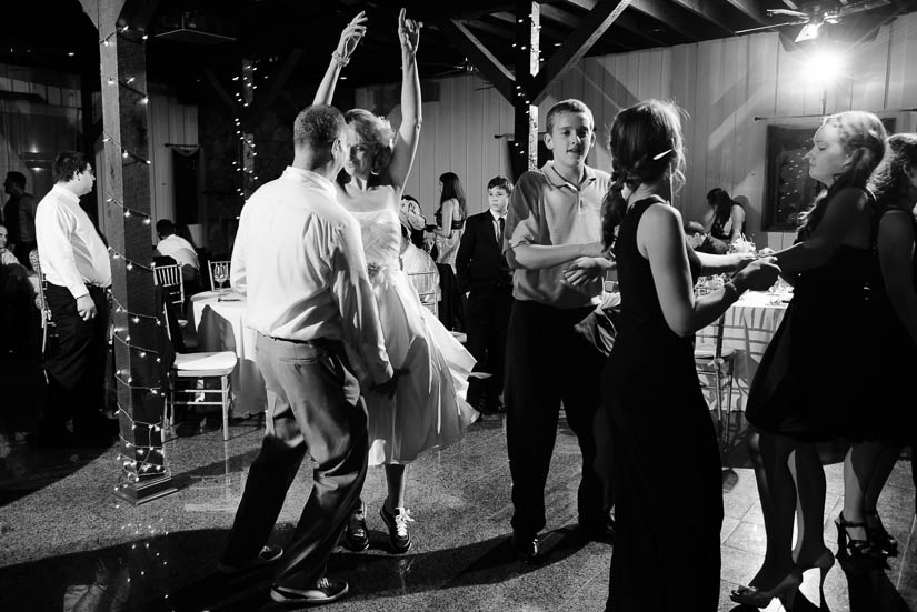 bride and groom dancing at Sunset Crest Manor wedding