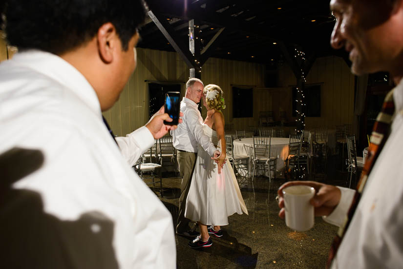 bride and groom during the last dance